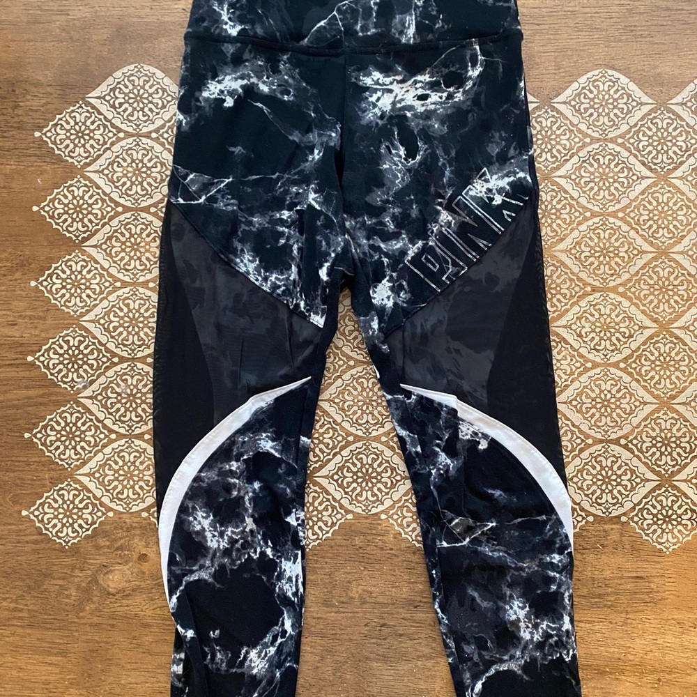 Pink Leggings with cute mash detail on sides